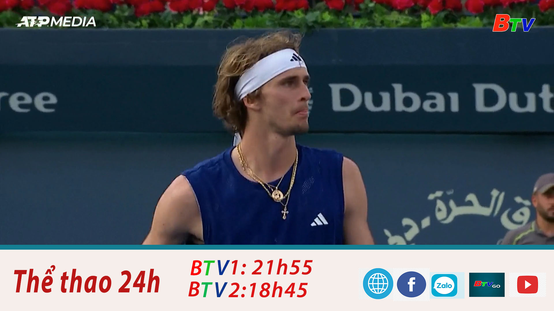 Alexander Zverev vào bán kết Giải quần vợt Dubai Championship